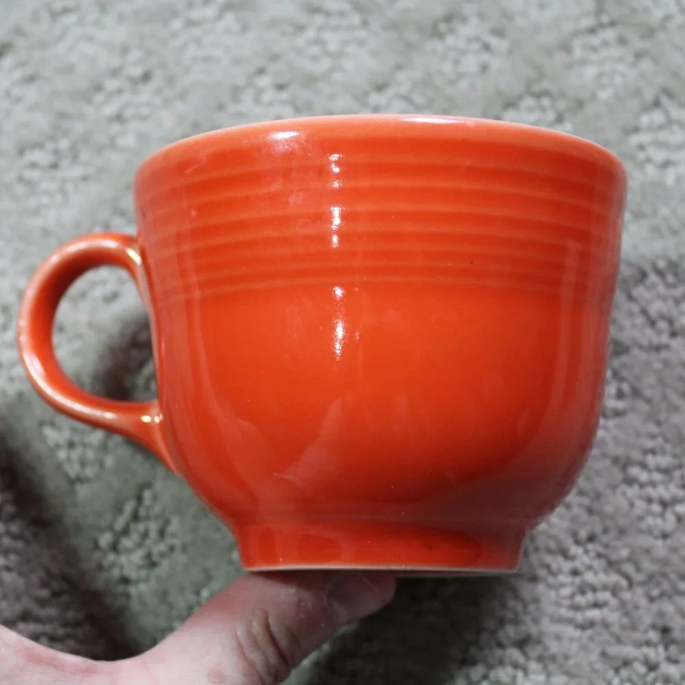 Set of 4 Vintage Homer Laughlin China Co. Fiesta Ceramic Mugs